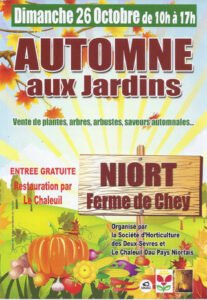 Affiche de la fête d'Automne aux Jardins 2025