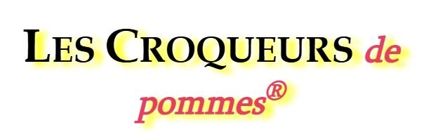 Logo Les Croqueurs de pommes, de pommes est en rouge et suivi du signe R dans un cercle qui signifie marque déposée